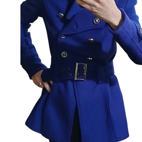 MISS ME Wool Blend Electric Blue Peacoat S - Picture 3 of 10